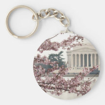 Cherry Blossom Washington DC Keychain
