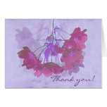 Cherry blossom - watercolor styled thank you card