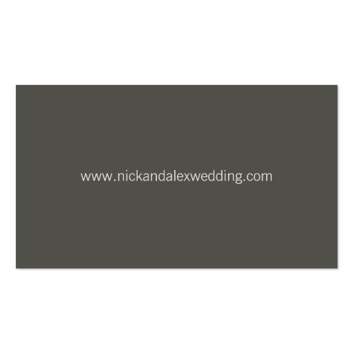 Cherry Blossom Wedding Business Card (teal) (back side)