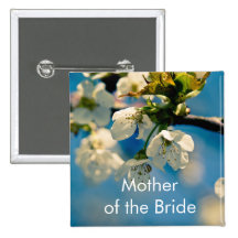 Cherry Blossom • Wedding Button