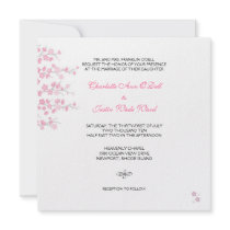 cherry blossom; wedding custom announcement