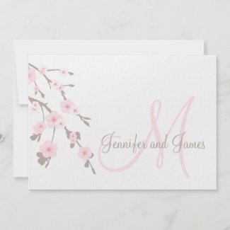 Cherry Blossom Wedding Invitation Landscape invitation