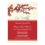 Cherry Blossom Wedding Invitation (red)