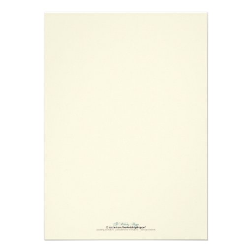 Cherry Blossom Wedding Invitation (teal)