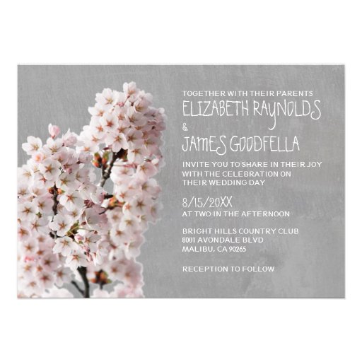 Cherry Blossom Wedding Invitations