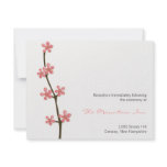 cherry blossom wedding reception personalized announcement