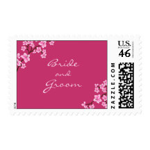 Cherry Blossom Wedding Stamps