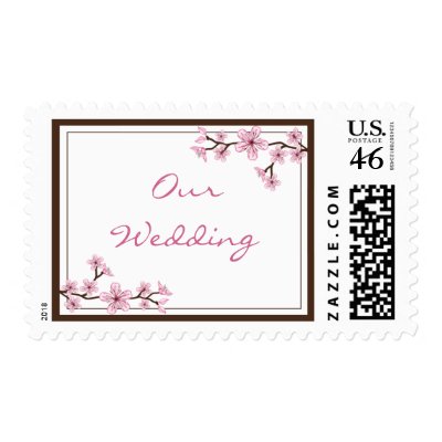 Cherry Blossom Wedding Stamps