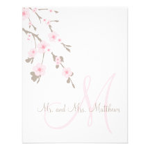 Cherry Blossom Wedding Thank You Cards Front Custom Invitations
