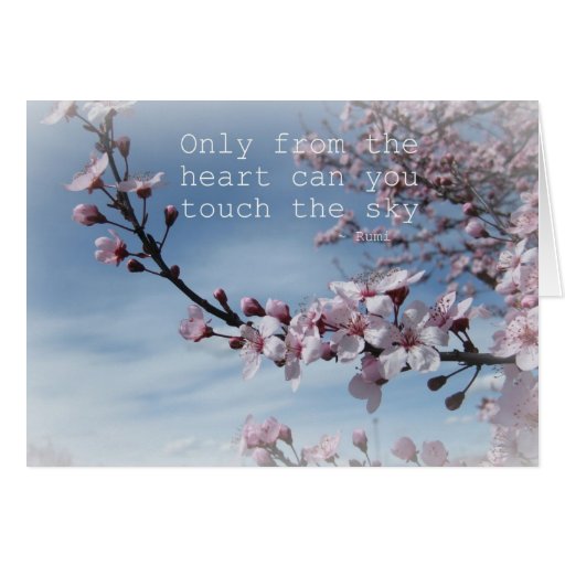 Cherry Blossom Zen Flowering Tree Card