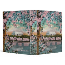 Cherry Blossoms and Lincoln Memorial Binder