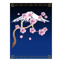 Cherry Blossoms and Mt. Fuji Poster posters