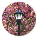 Cherry Blossoms And Victorian Lamp Post Sticker by TDSwhite Cherry Blossoms And Victorian Lamp Post Sticker