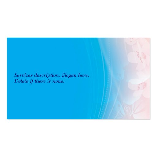 cherry blossoms ~ bc business card (back side)