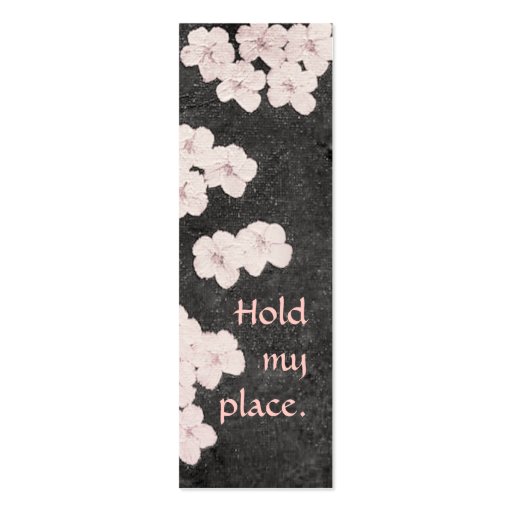 Cherry Blossoms Bookmark Business Card Template (front side)