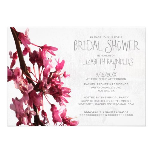 Cherry Blossoms Bridal Shower Invitations