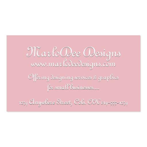 Cherry Blossoms Business Card (back side)