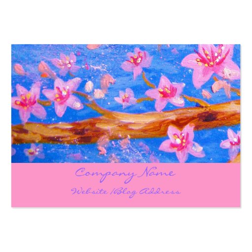 Cherry Blossoms Business Card Template (back side)