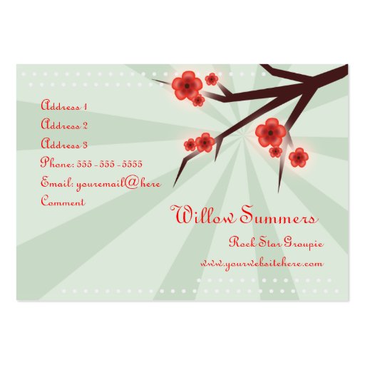Cherry Blossoms Business Card Templates
