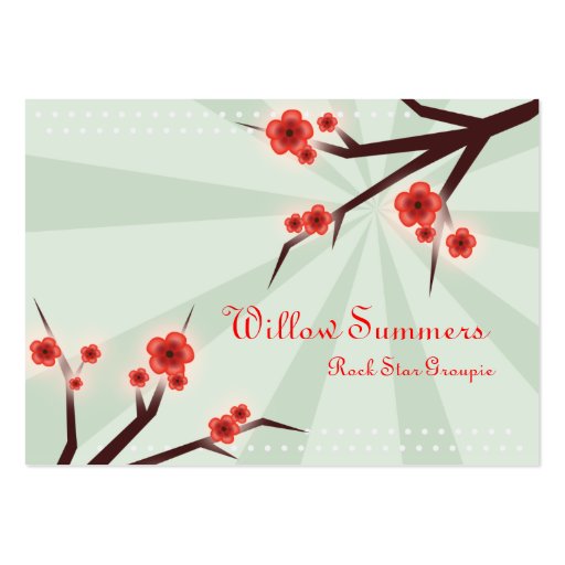 Cherry Blossoms Business Card Templates (back side)
