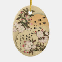 Cherry blossoms christmas tree ornaments