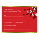 Cherry Blossoms Double Happiness Chinese Wedding invitations