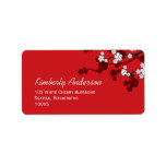 Cherry Blossoms Double Happiness Chinese Wedding labels