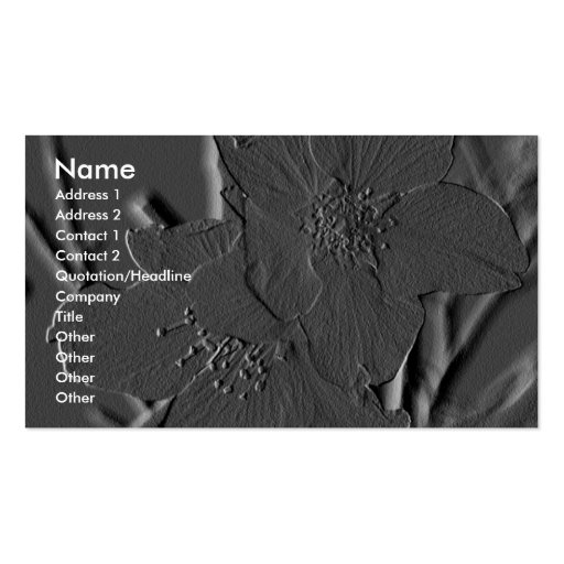Cherry Blossoms/Embossed-Like Photo Business Card (front side)