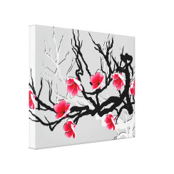 Cherry Blossoms Floral wrappedcanvas