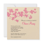 Cherry Blossoms in Pink and Ivory Personalized Invitation