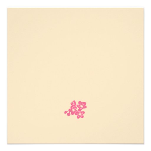 Cherry Blossoms in Pink and Ivory Personalized Invitation