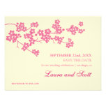 Cherry Blossoms in Pink Save The Date Invitation