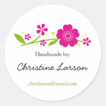 Cherry Blossoms Labels for Handmade items Sticker