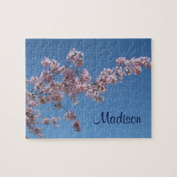 Cherry Blossoms Personalized Puzzle puzzle