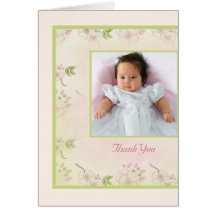 Cherry Blossoms Photo Thank You Card