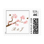 Cherry Blossoms Pink/White with initials stamp