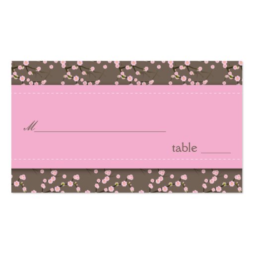 Cherry Blossoms Placecards Business Cards