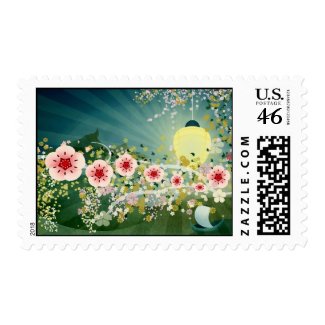 Cherry blossoms stamp
