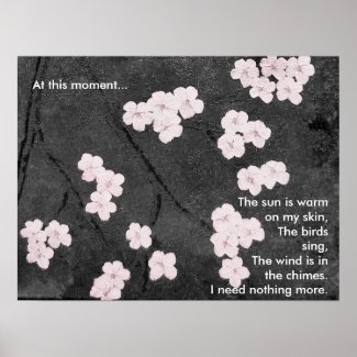 Cherry Blossoms Print with Poem print