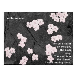 Cherry Blossoms Print with Poem print