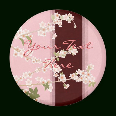 Cherry Blossoms Round Magnet by Customizables