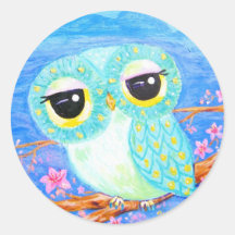 Cherry Blossoms Round Stickers