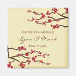Cherry Blossoms Sakura Flowers Tree Save The Date Magnet