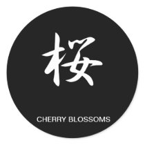 Cherry Blossoms - Sakura Round Stickers
