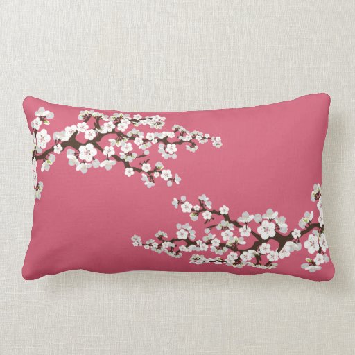 Cherry Blossoms Sakura Throw Pillow (pink) Zazzle