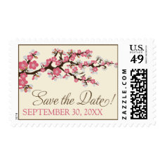 Cherry Blossoms Save-the-Date Stamp (pink)