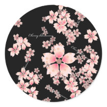 japan, japanese, ninja, samurai, sakura, nippon, asia, cherry-blossom, illustration, graphic, flower, vintage, fujiya, art, oriental, pink, pop, cute, pretty, Sticker with custom graphic design