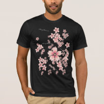 japan, japanese, ninja, samurai, sakura, nippon, asia, cherry-blossom, illustration, graphic, flower, vintage, fujiya, art, oriental, pink, pop, cute, pretty, T-shirt/trøje med brugerdefineret grafisk design