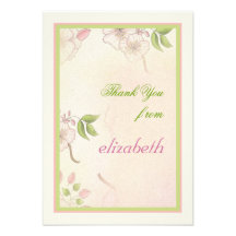 Cherry Blossoms Thank You Card Invite