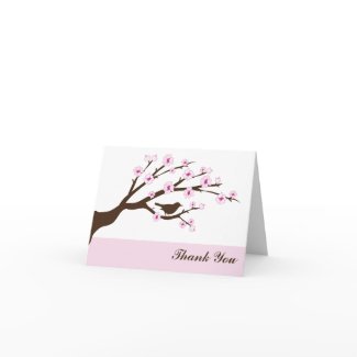 Cherry Blossoms Thank You Cards card